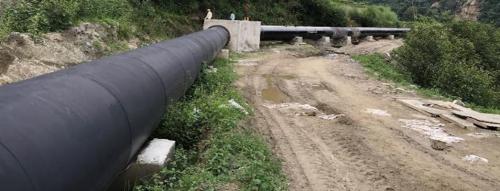 Progress In Pipe Erection Work